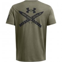 Under Armour Mens Freedom Spine T-Shirt - Marine OD Green / Black - M