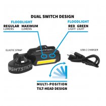 Nightstick USB 4510B Multi-Flood Headlamp  - Black
