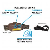 Nightstick USB 4510F Multi-Flood Headlamp  - Dark Earth