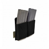 Warrior Double Elastic Magazine Pouch - Black 1