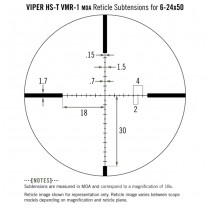 VORTEX Viper HS-T 6-24x50 Riflescope VMR-1 Reticle - MOA 5