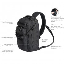 First Tactical Crosshatch Sling Pack - Black