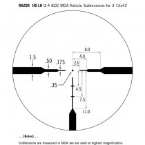 Vortex Razor HD LH 3-15x42 Riflescope G4 BDC MOA