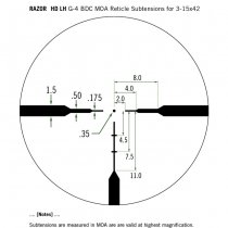Vortex Optics Razor HD LH 3-15x42 Riflescope G4 BDC MOA