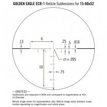 Vortex Optics Golden Eagle HD 15-60x52 SFP Riflescope ECR-1 MOA