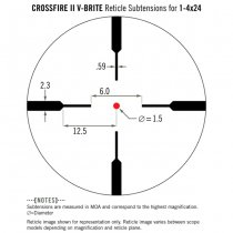 Vortex Optics Crossfire II 1-4x24 Riflescope V-Brite Reticle MOA