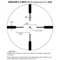 Vortex Crossfire II 1-4x24 Riflescope V-Brite Reticle MOA