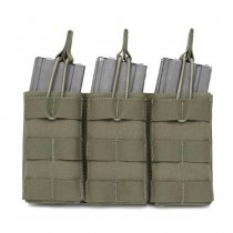 Warrior Triple M4 Open Magazine Pouch - Ranger Green