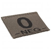 Clawgear 0 Neg Bloodgroup Patch - RAL 7013