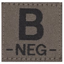 Clawgear B Neg Bloodgroup Patch - RAL 7013