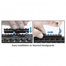 Leapers Keymod Picatinny Rail Section 4 Slots - Black