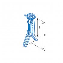 Leapers Combat D-Grip & Quick Release Deployable Bipod