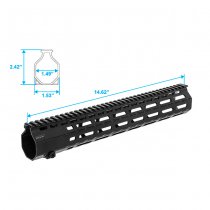 Leapers AR-15 15 Inch Super Slim Free Float M-LOK Handguard