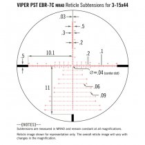 Vortex Optics Viper PST Gen II 3-15x44 FFP Riflescope EBR-7C MRAD