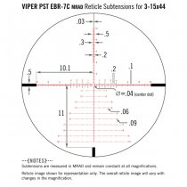 Vortex Viper PST Gen II 3-15x44 FFP Riflescope EBR-7C MRAD