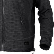 Helikon Alpha Tactical Grid Fleece Jacket - Black - XL