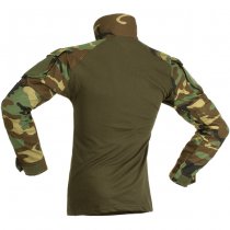 Invader Gear Combat Shirt - Woodland - M