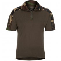 Invader Gear Combat Shirt Short Sleeve - Woodland - S