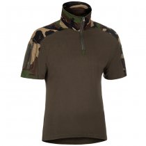 Invader Gear Combat Shirt Short Sleeve - Woodland - S