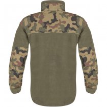 Helikon Polish Infantry Fleece Jacket - Black / PL Woodland - 3XL