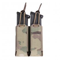 Warrior Laser Cut Double Bungee Pistol Magazine Pouch - Multicam