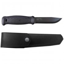 Morakniv Garberg Black C & Leather Sheath - Carbon Steel - Black