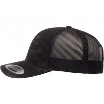 Flexfit Multicam Retro Trucker Snapback Cap - Multicam Black