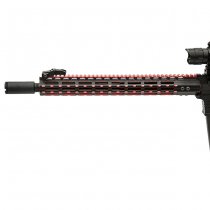 Leapers AR-15 15 Inch Super Slim Free Float M-LOK Handguard - Black / Red