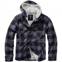 Brandit Lumberjacket Hooded - Black / Grey