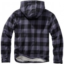 Brandit Lumberjacket Hooded - Black / Grey - S