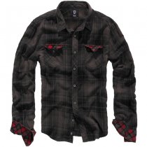 Brandit Checkshirt Duncan - Brown / Black - XL