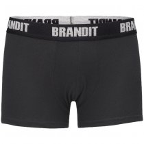 Brandit Boxershorts Logo 2-pack - White / Black - S