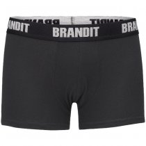 Brandit Boxershorts Logo 2-pack - White / Black - L