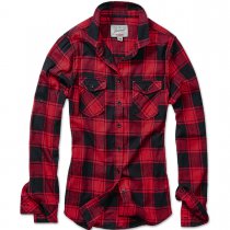 Brandit Amy Flanell Shirt Girls - Red / Black - S