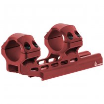 Leapers Accu-Sync 1 Inch High Profile 34mm Offset Mount - Red