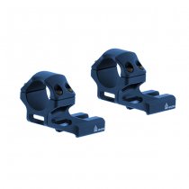 Leapers Accu-Sync 1 Inch High Profile 37mm Offset Rings - Blue