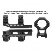 Leapers Accu-Sync 30mm High Profile 34mm Offset Mount - Black