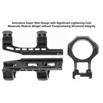 Leapers Accu-Sync 30mm High Profile 50mm Offset Mount - Black