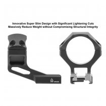 Leapers Accu-Sync 34mm High Profile 37mm Offset Rings - Black