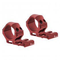 Leapers Accu-Sync 34mm High Profile 37mm Offset Rings - Red