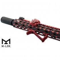 Leapers M-LOK Ultra Slim Angled Foregrip - Red