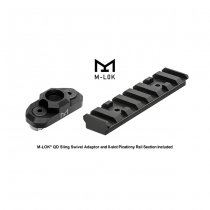 Leapers Pro AR15 Carbine Length Drop-In Quad M-LOK Handguard - Black