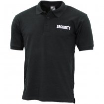 MFH Security Print Polo Shirt - Black