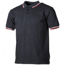ProCompany Polo Shirt Buttoned Red & White Stripe - Black - 2XL