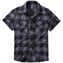 Brandit Checkshirt Halfsleeve - Black / Grey - M