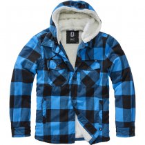 Brandit Lumberjacket Hooded - Black / Blue