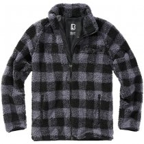 Brandit Teddyfleece Jacket - Black / Grey - S