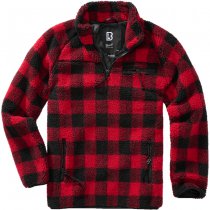 Brandit Teddyfleece Troyer - Red / Black