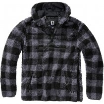 Brandit Teddyfleece Worker Pullover - Black / Grey