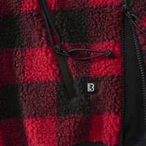 Brandit Teddyfleece Worker Pullover - Red / Black - M